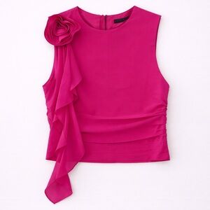 Pink Rosette Top